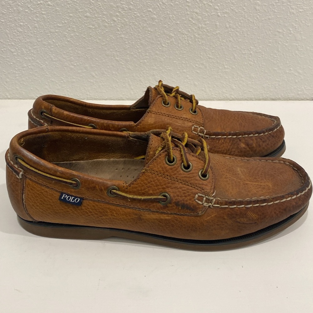 Polo Ralph Lauren
Bienne Tumbled Leather Boat Shoes |Size 8D - Picture 3 of 14